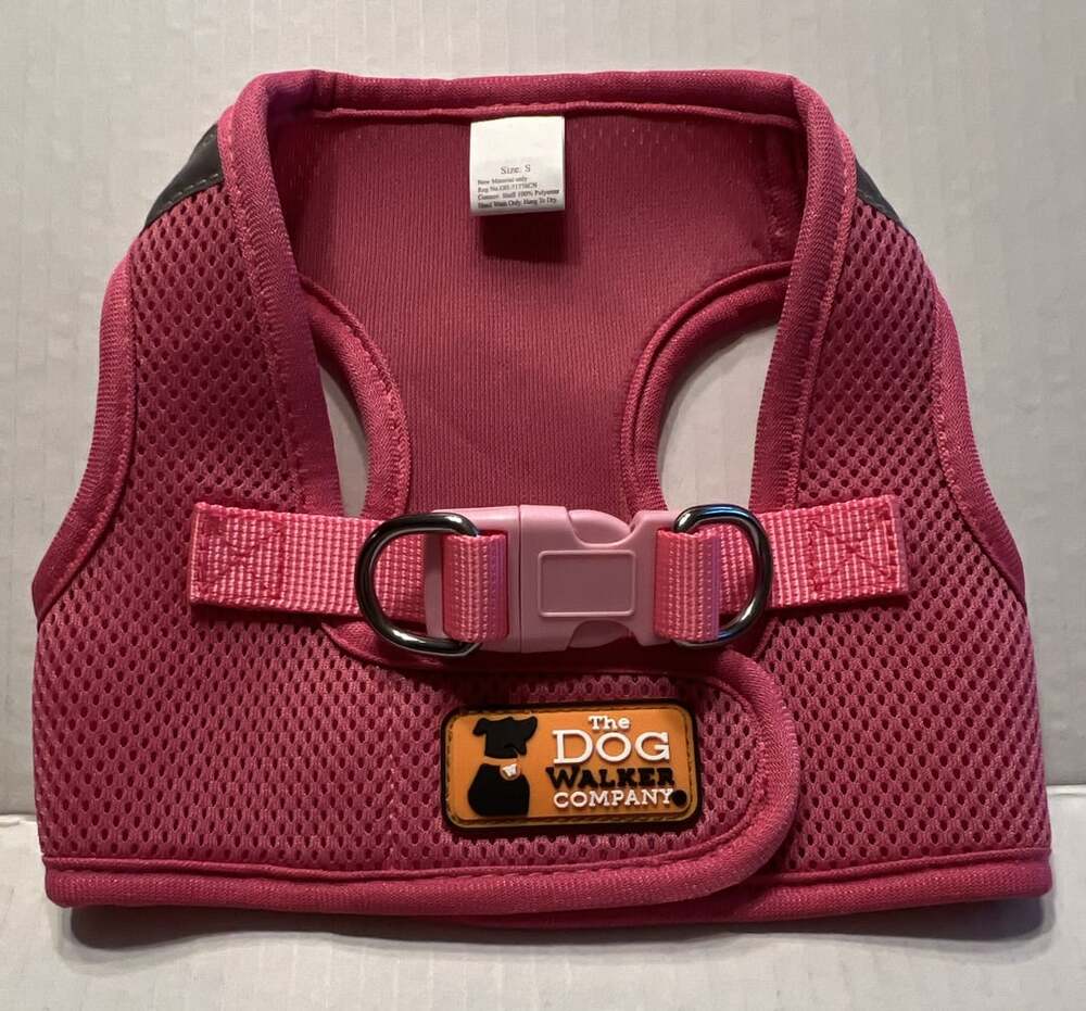 The Dog Walker Company Pink Mesh Dog Vest Harness Size S NEW